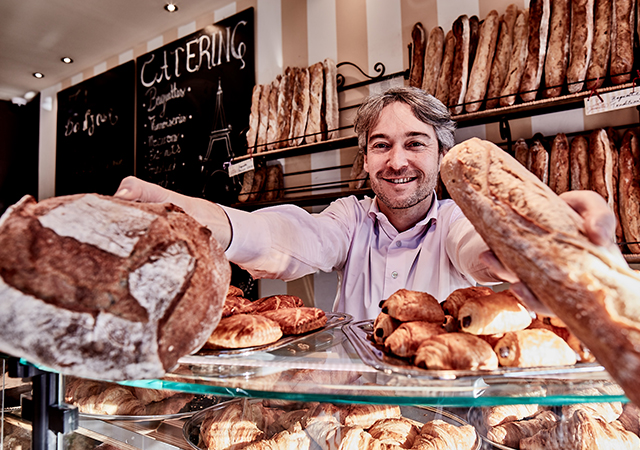Baguettes, Croissants, Macarons, Quiches und andere köstliche Produkte in höchster französicher Handwerksqualität.